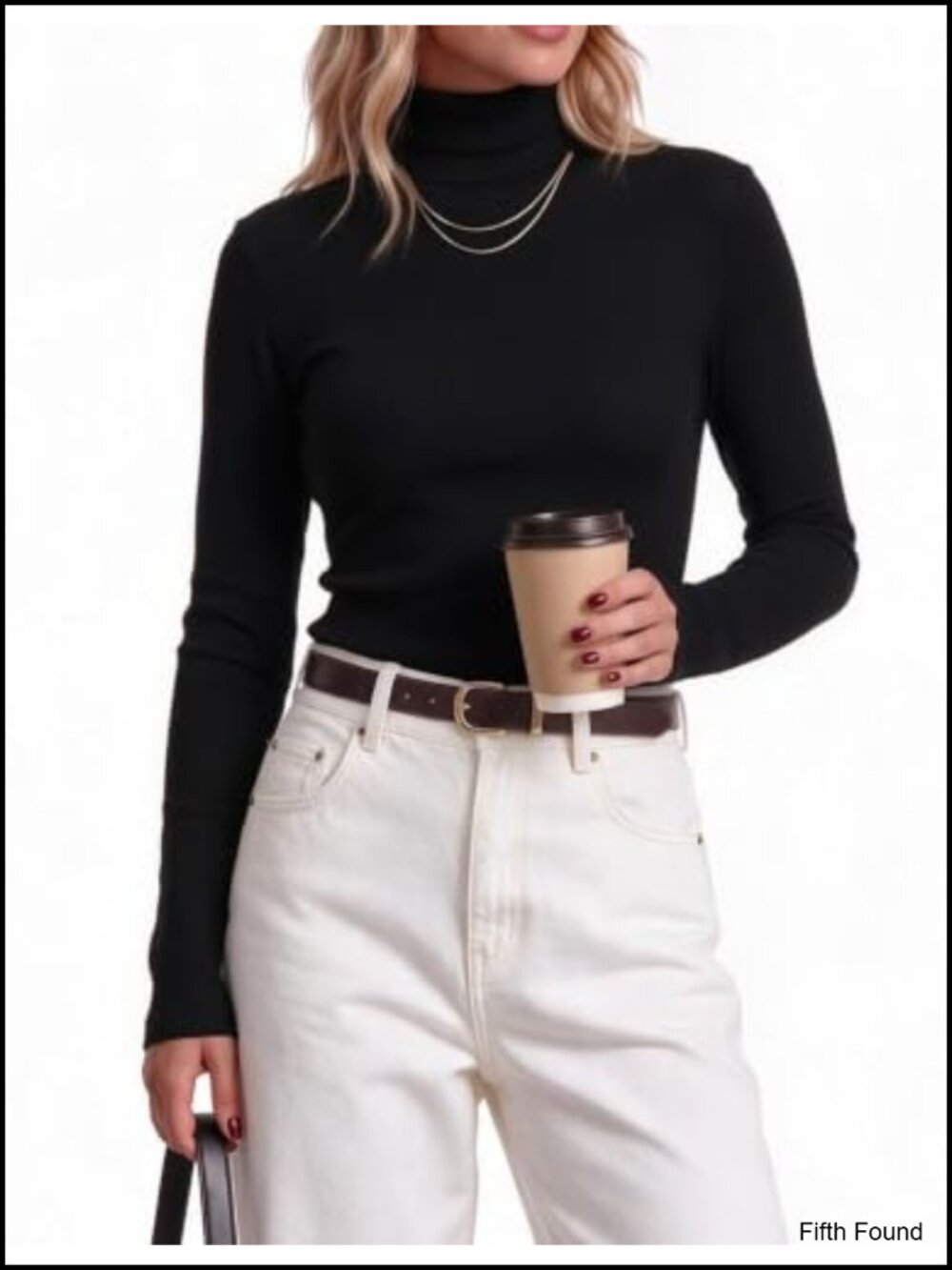 Women's Turtleneck Pullover Sweater Soft Stretch Knit Long Sleeve Fall Top